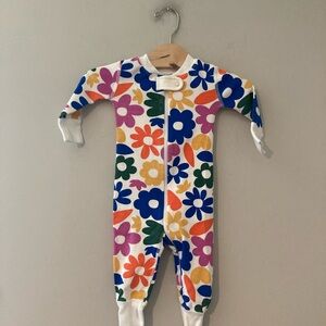$18 ADD ON organic multi-color bright floral zippy 6-12M Zara Mini Boden